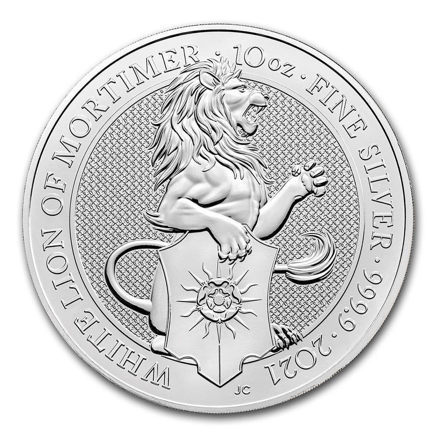 保証書・カプセル付き] 2021年 (新品) イギリス「クィーンズ ビースト・ホワイトライオン」純銀 10オンス 銀貨 - メルカリ