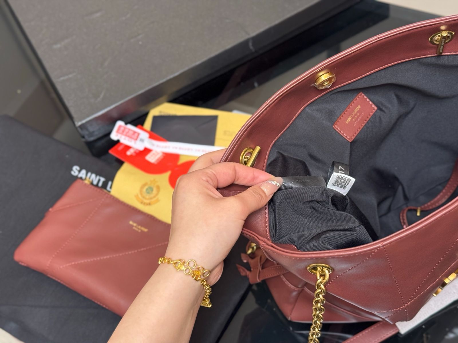 サンローラン、発送用、専用出品 今日特価】YSL サンローラン バッグ（29×27cm）-MM輸入 - メルカリ