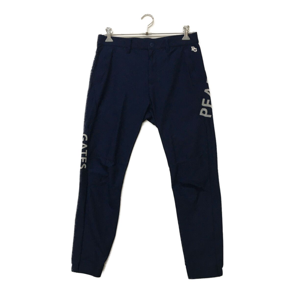 パーリーゲイツ　異素材切り替えストレッチパンツ　サイズ4　ネイビー　美品 中古 メンズ パーリーゲイツ PEARLY GATES パンツ 4(M) 紺
