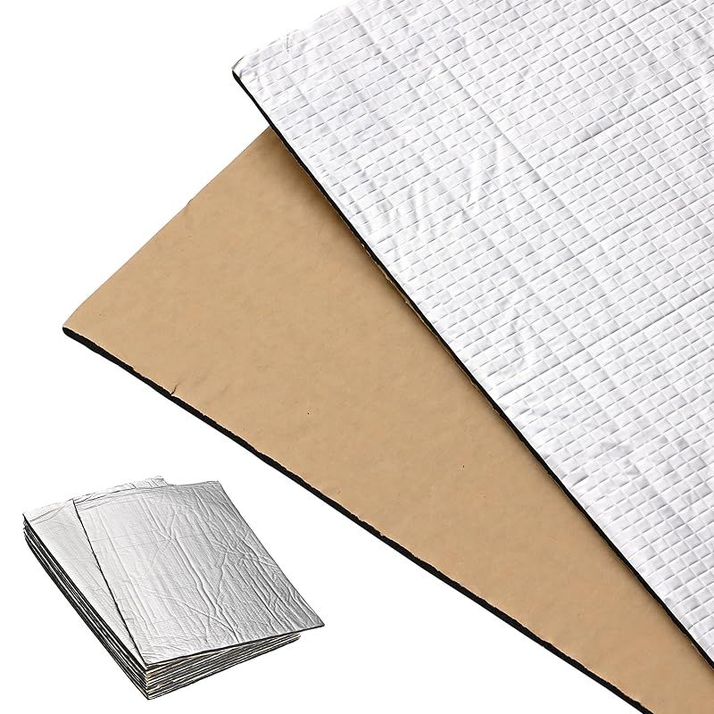 Quiet-Mo 断熱シート デッドニング 50cmｘ30cm (厚さ5mm 12枚) 国内難燃試験済 車 断熱材 断熱マット シルバー