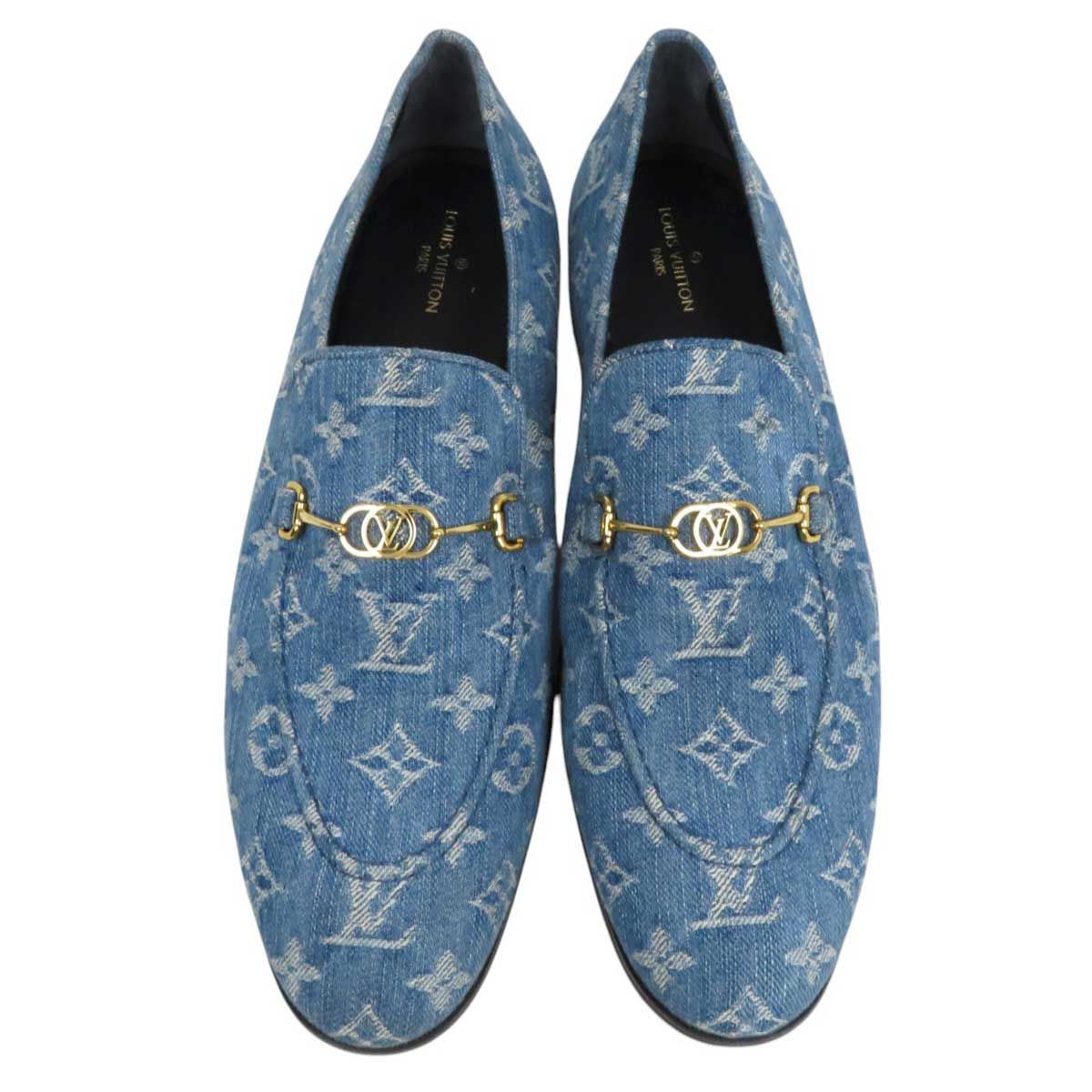 ルイヴィトン モノグラムデニム LV クラブ ライン ローファー メンズ