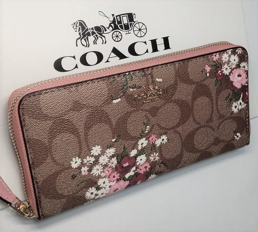 COACH 新品 フローラル 長財布 レディース コーチ 小物 花柄 財布 39