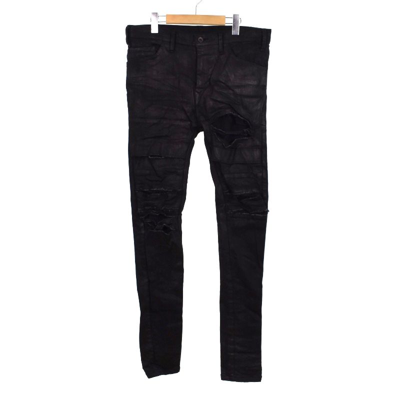 ユリウス JULIUS 23SS COATING DENIM CRUSH SKINNY PANTS コーティング 
