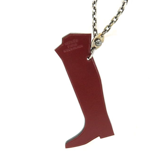 エルメス HERMES ブーツチャーム バッグチャーム レザー SV金具