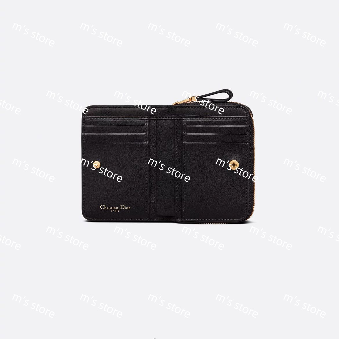 Dior Caro Scarlet ウォレット BLACK Dior Caro Scarlet Wallet Black Supple Cannage Calfskin | DIOR