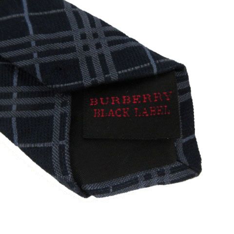 BURBERRY BLACK LABEL チェック柄ネクタイ　ネイビー バーバリーブラックレーベル BURBERRY BLACK LABEL ネクタイ