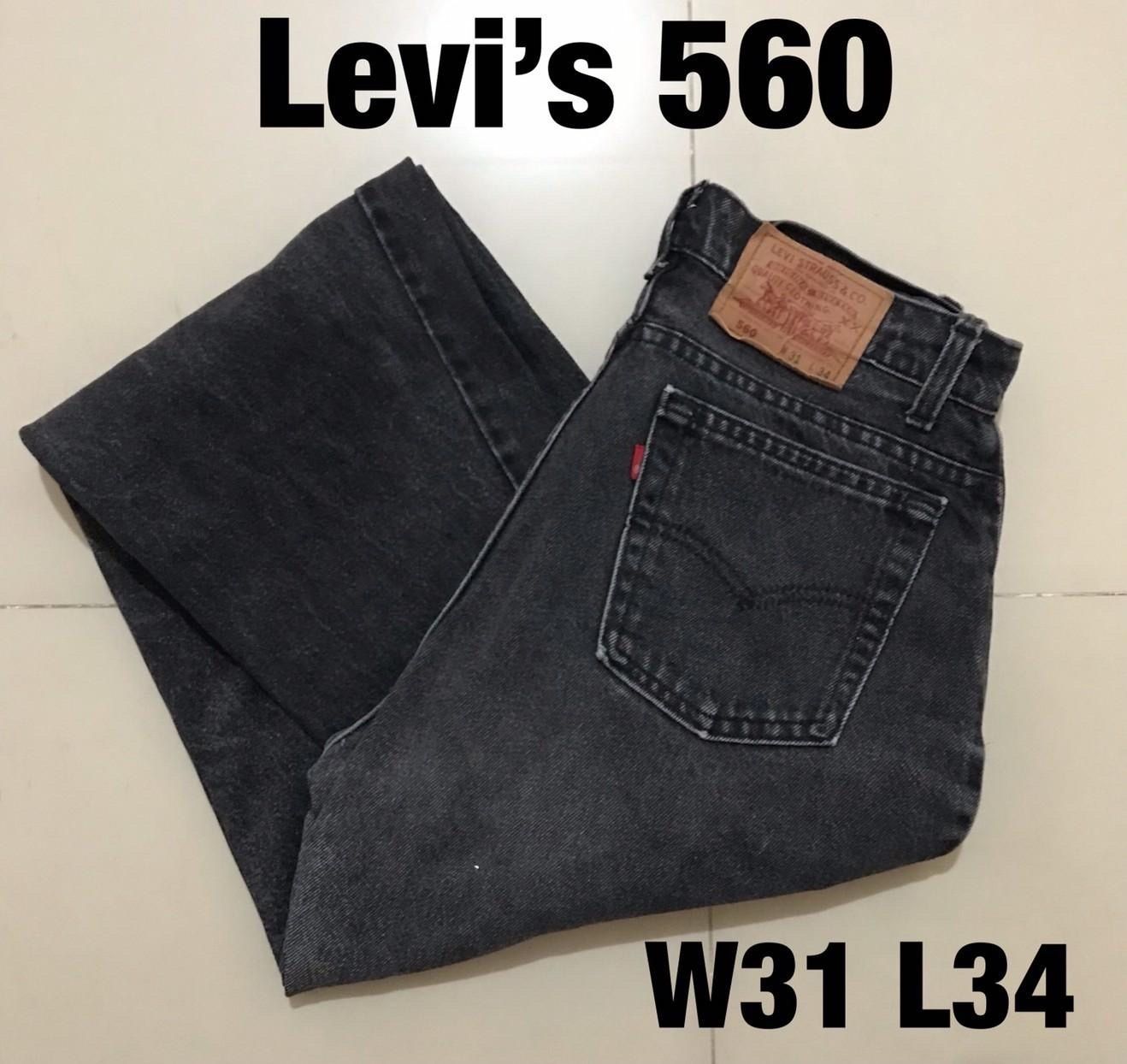 306【Levi's 560 BLACK】W31 L34 USA製 ワイド バギー 極太 90年代