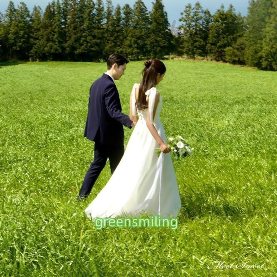 送料無料 ウェディングドレス ロングドレス Aラインドレス オーガンジー ノースリーブ ワンピース 二次会 結婚式 前撮り ブライダル 花