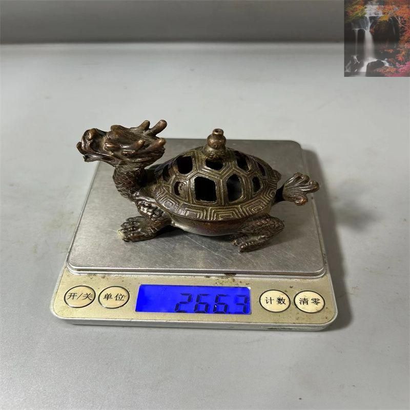 銅細工 竜亀香炉 置物 香道具 装飾品 工芸品 美術品 - メルカリ