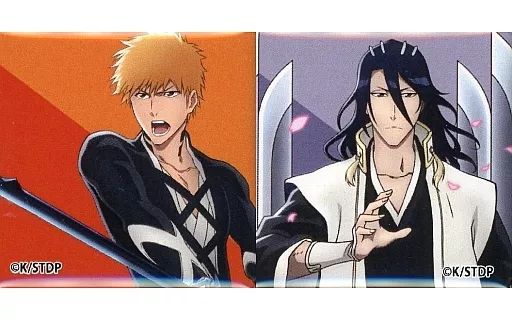 中古】バッジ・ピンズ 黒崎一護＆朽木白哉 缶バッジセット(2個セット