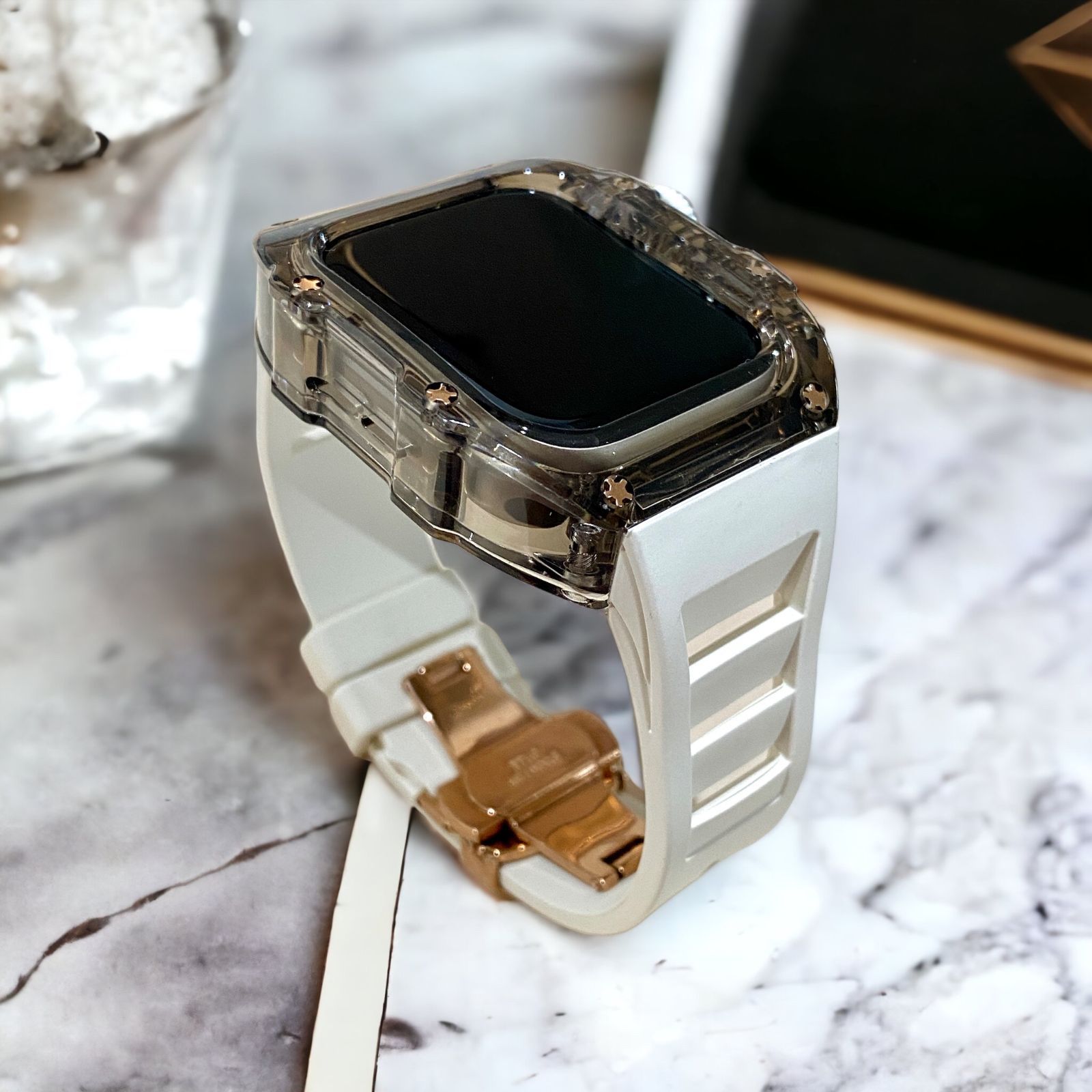 gl09/高級☆AppleWatch アップルウォッチバンド ラバーベルトカバー