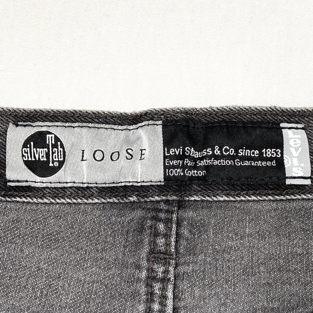  LEVI S LOOSE デニムパンツ グレー W 34 L 30 A 3421-0000 シルバータブ リーバイス 17 その他 パンツ