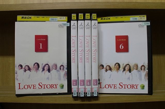 LOVE STORY DVD〈全6枚組〉レンタル落ち DVD LOVE STORY 全6巻 中山美穂 豊川悦司 ※ケース無し発送