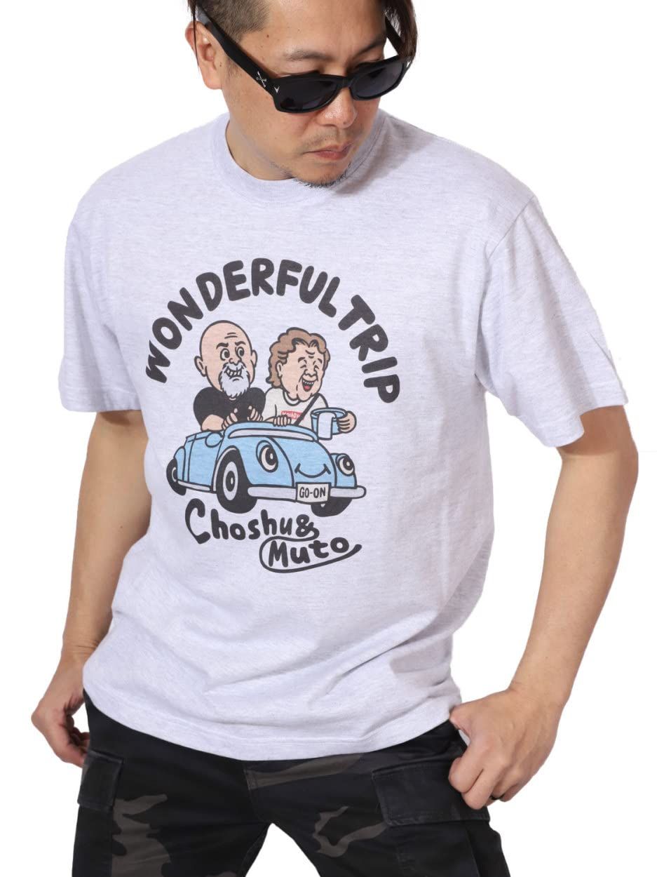 [長州力] 武藤敬司 半袖 Tシャツ [ワンダフルトリップ] MCST-2104 プロレス オフィシャル正規品 ミックスアッシュ L [ミックスアッシュ] [L]