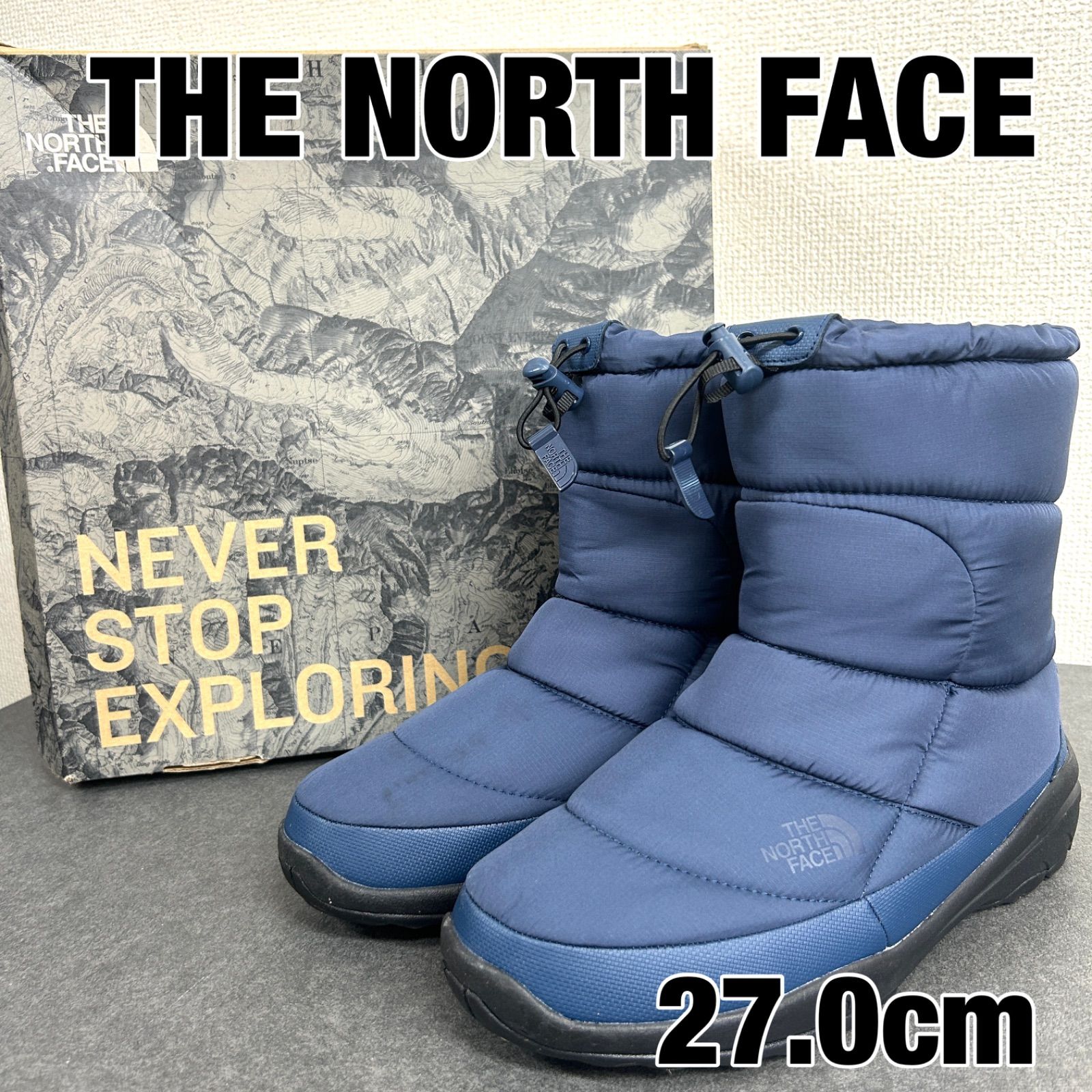 The North Face スノーブーツ ブラック 27cm ダークデニム メンズ 靴