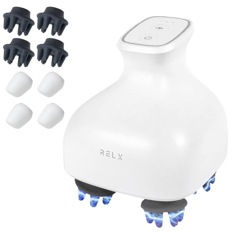 RELX EMS ヘッドスパ IPX7防水 母の日 日本企業企画 美容家電 頭皮ブラシ 頭皮ケア ギフト プレゼント スカルプケア マットホワイト