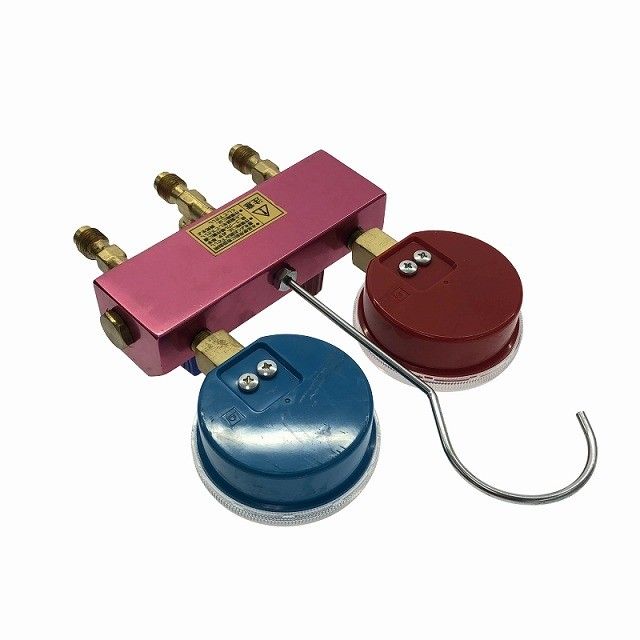 流行に敏感 比較的 TASCO タスコ ボールバルブ式 ゲージマニホールド TA141AFL TA140AFL ホース＋ケース付 連成計 圧力計 真空引き 匿名配送‼