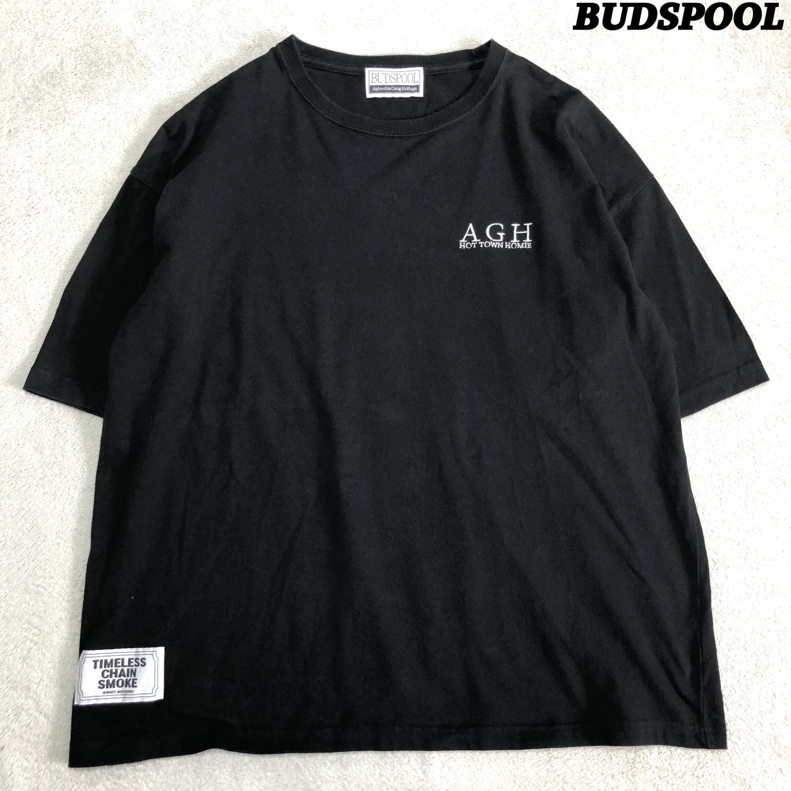 BUDSPOOL ショートスリーブTシャツ 半袖カットソー ロゴ刺繍 AGH