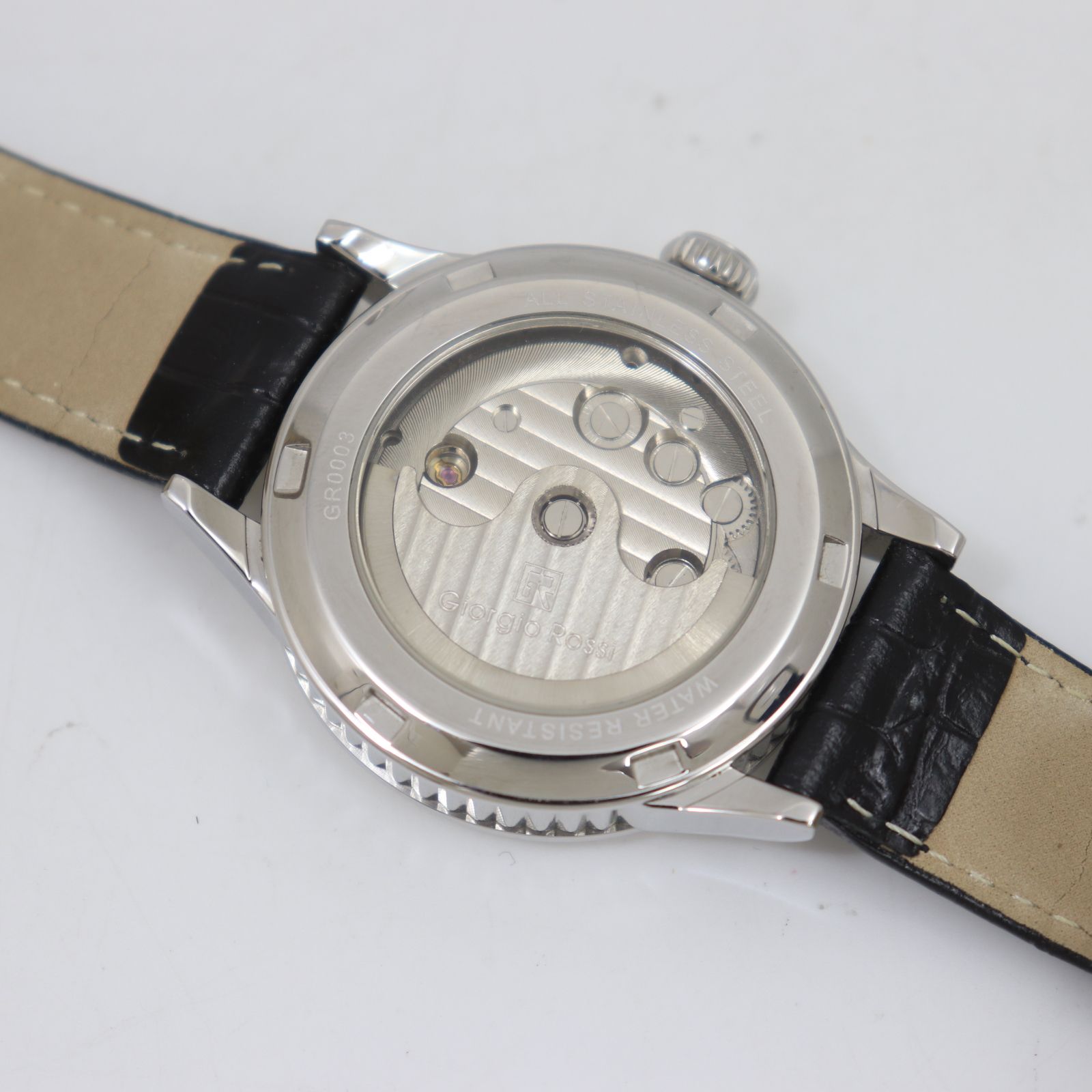 稼働品Giorgio 稼働品 ジョルジオ ロッシ スケルトン ラウンド GR0003 