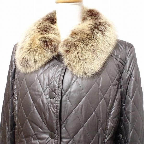 wnc レリアン Leilian ダウンコート 13 ブロンズ キルティング