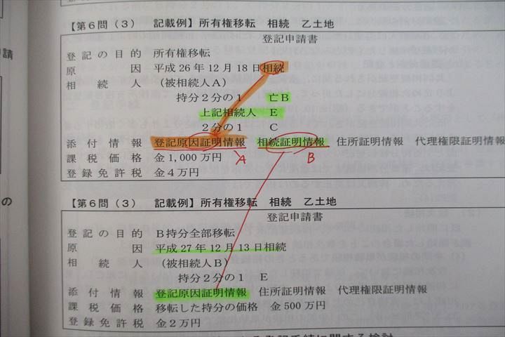 UQ26-029 LEC東京リーガルマインド 司法書士試験 記述式対策 書式