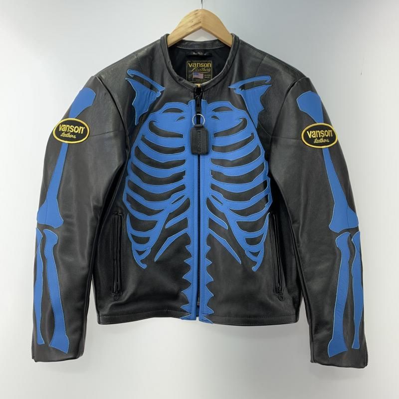 中古】VANSON×CLAIR DE LUNE BONELEATHER JACKET サイズ40 バンソン[19