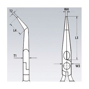 クニペックス ロングリーチベントニードルノーズプライヤー