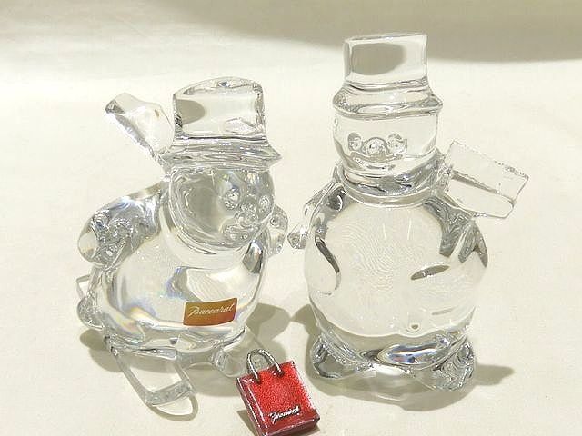 (美品)Baccarat バカラ　雪だるま　スノーマン　箱付き 美品)Baccarat バカラ 雪だるま スノーマン 箱付き - メルカリ