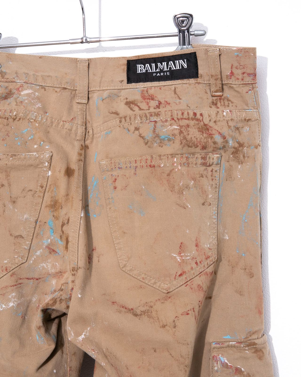 BALMAIN モノクラムフリントトロストリンクフティ 【関税込】 BALMAIN バルマン ペイントパンツ - メルカリ