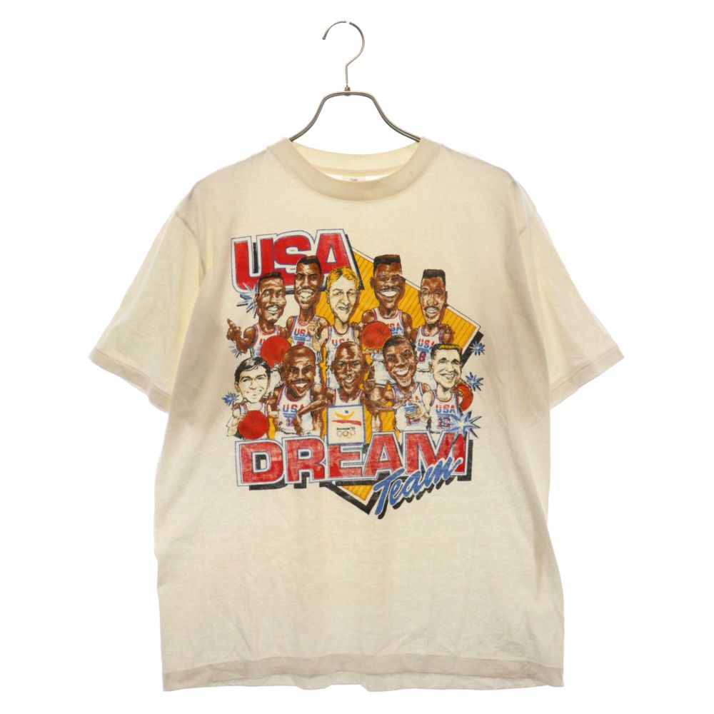 VINTAGE (ヴィンテージ) 90s USA DREAM TEAM TEE ドリーム ユーエスエー フロントプリント半袖Tシャツ カットソー ホワイト