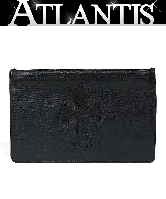 CHROME HEARTS 銀座店 クロムハーツ クロスパッチ ジッパーチェンジパース 2 コインケース レザー シルバー SV925 黒 98536