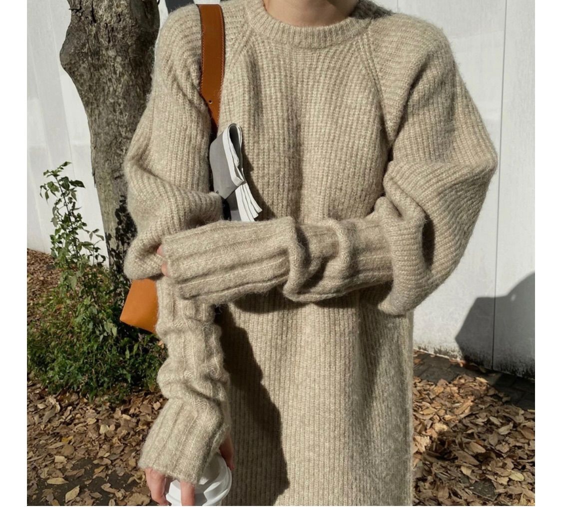 willfully / new finger hole long knit OP - メルカリ 