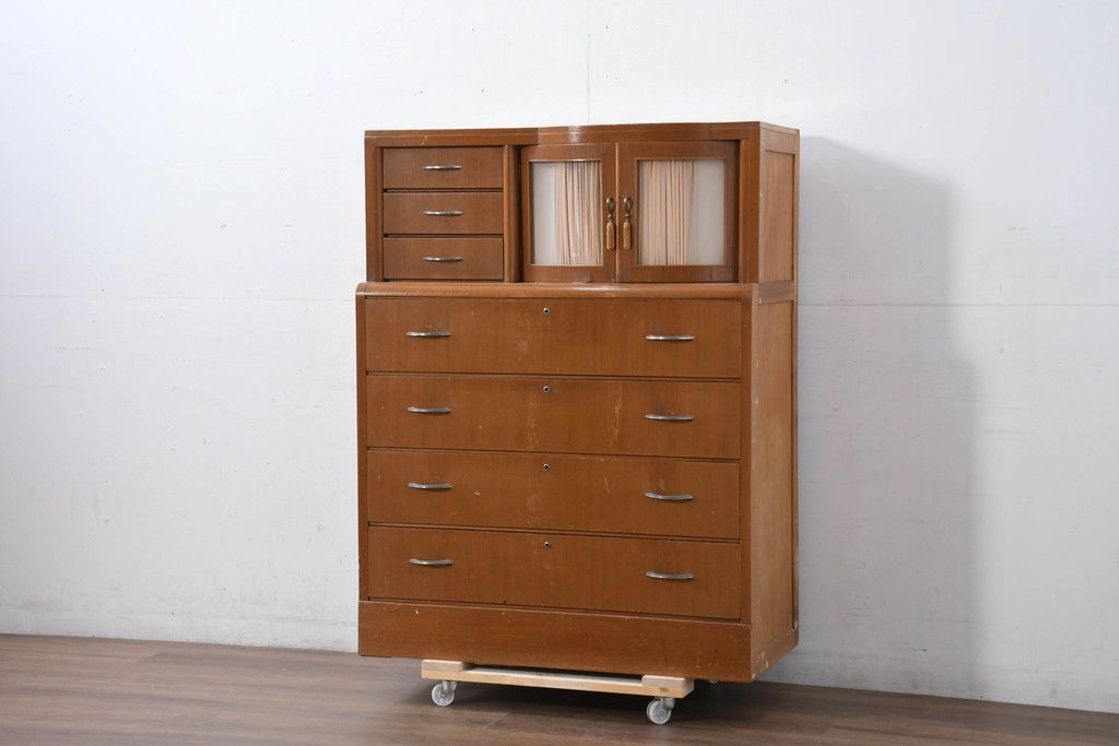 昭和レトロ バラ柄 ガラス戸収納タンス 飾り箪笥 和簞笥 時代家具 婚礼箪笥 昭和レトロ ガラス戸収納タンス 飾り箪笥 | チェスト」の人気商品一覧 C様