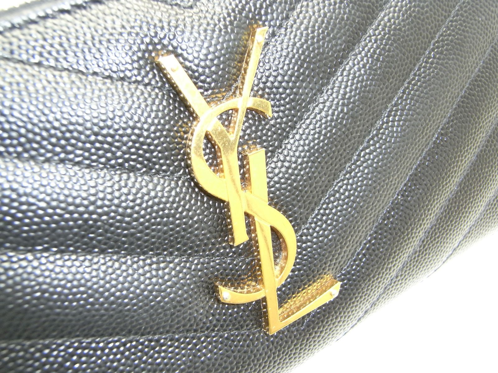 美品】SAINT LAURENT (サンローラン) ラウンドジップ長財布 カサンドラ