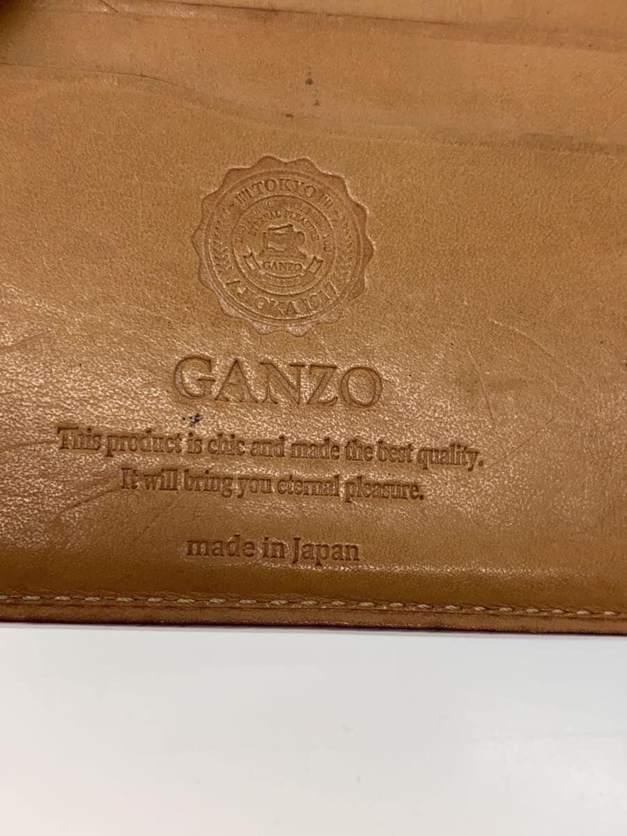 GANZO cordovan 2つ折り財布 レザー ブラック 無地 メンズ