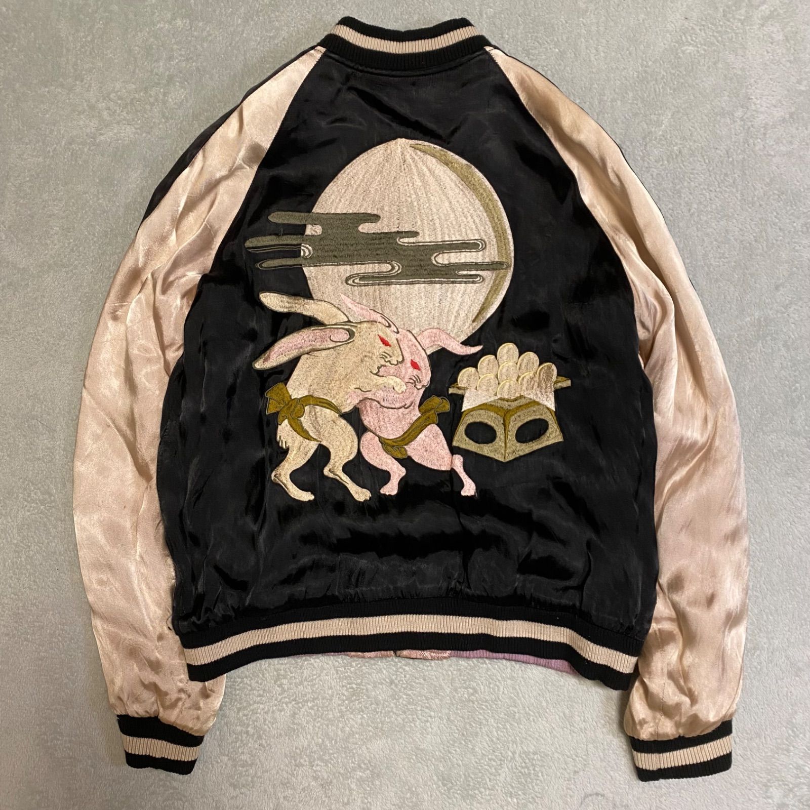 花旅楽団/スクリプト リバーシブル スカジャン Mサイズ 花旅楽団