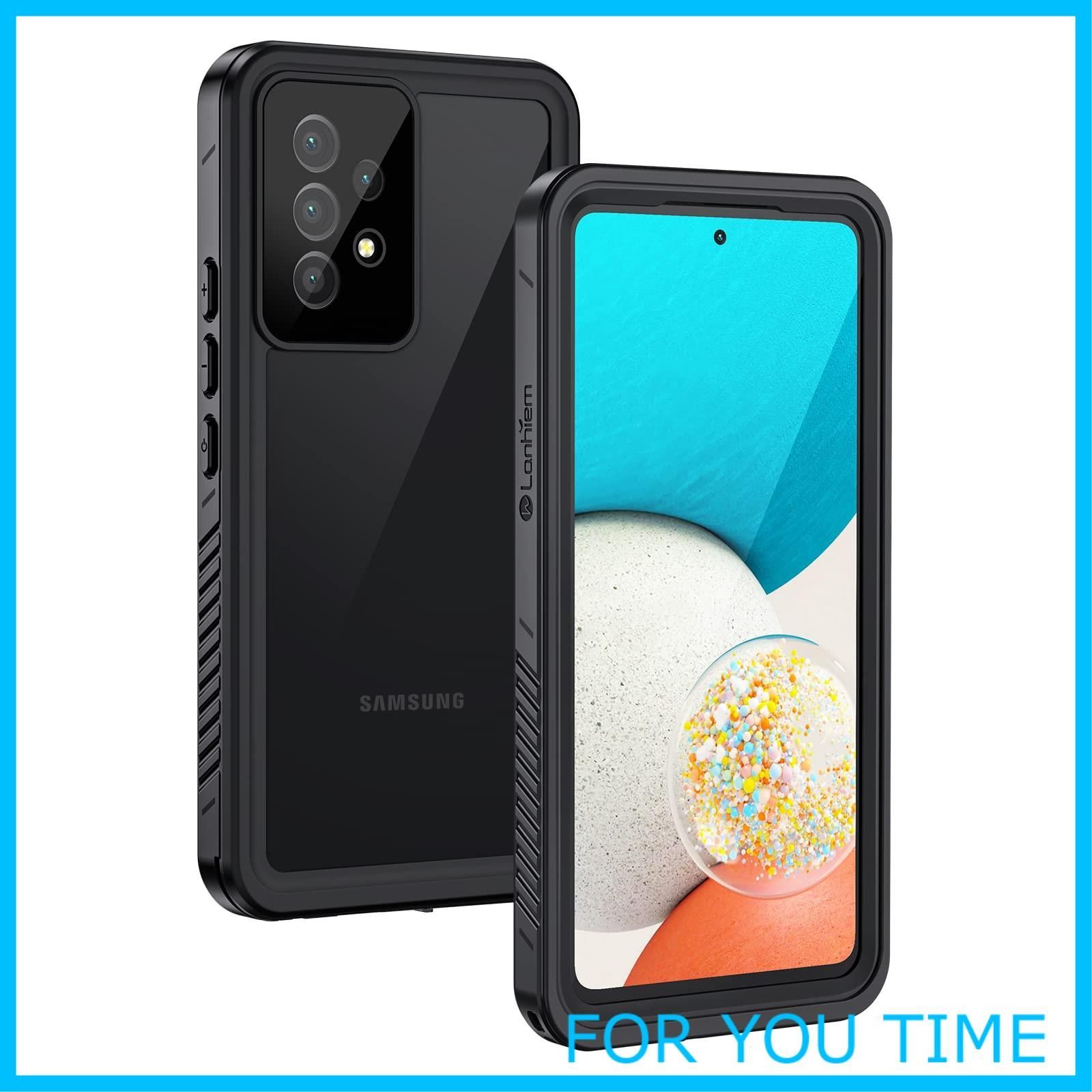 【特価】Lanhiem Galaxy A53 5G 防水ケース SC-53C SCG15カバー 完全防水 IP68米軍規格 指紋認証 タッチ可 耐衝撃 滑り止め 防塵 防雪 水中撮影 ワイヤレス充電サポート超軽量 薄型 透明 付け外し簡単 