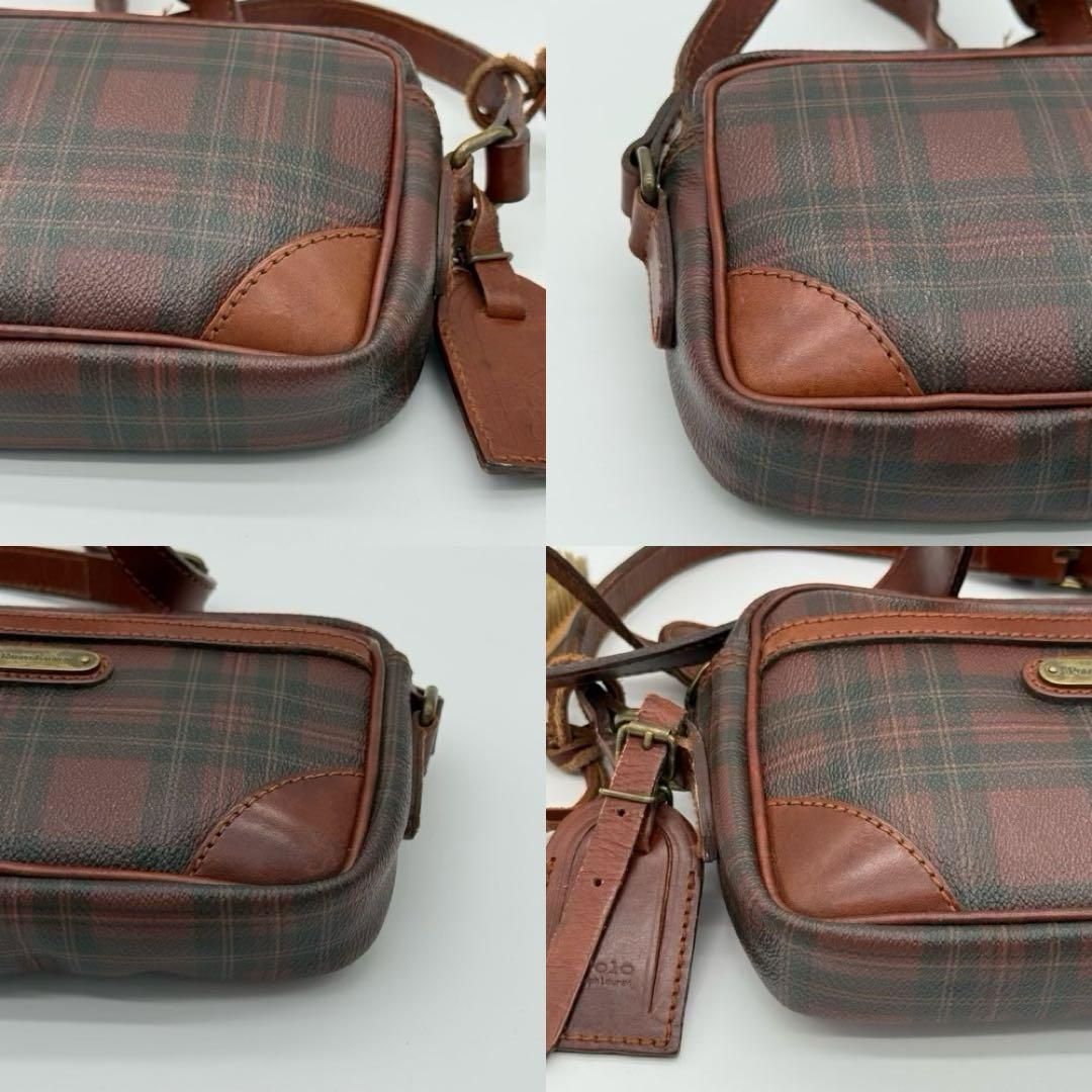 美品】RalphLauren タータンチェック ポシェット ショルダー