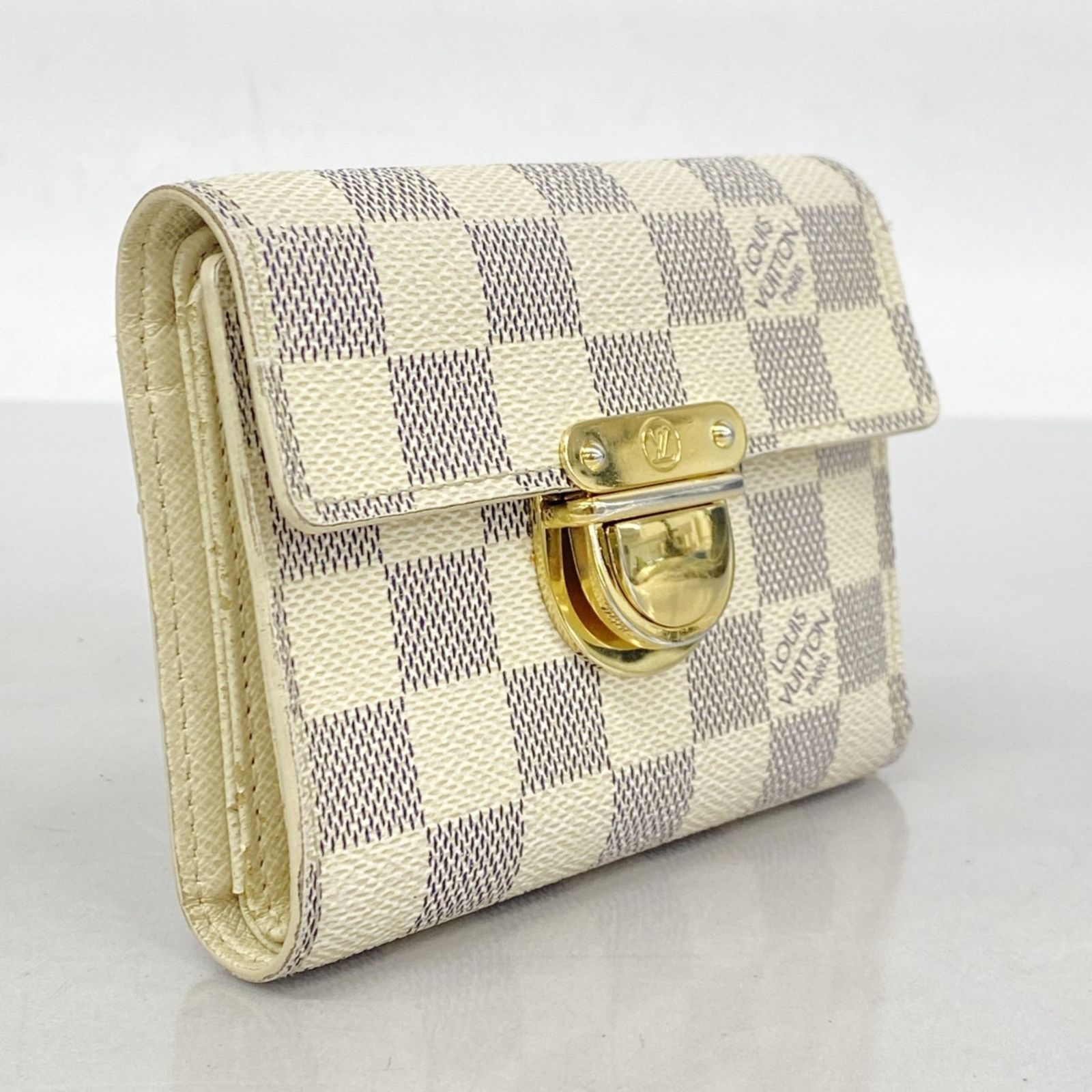 美品 ルイヴィトン ダミエ アズール ポルトフォイユ コアラ N60013 LOUIS VUITTON - ルイヴィトン LOUIS VUITTON 三つ折り財布