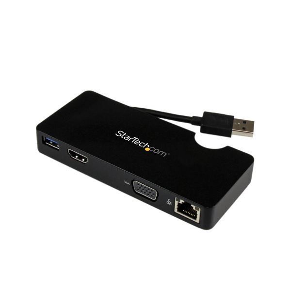 StarTech.com USB3.0接続ノートパソコン ミニドッキングステーション USB3SMDOCKHV 1台