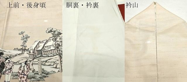平和屋着物○本場琉球絣 訪問着 作家物 東海道五十三次