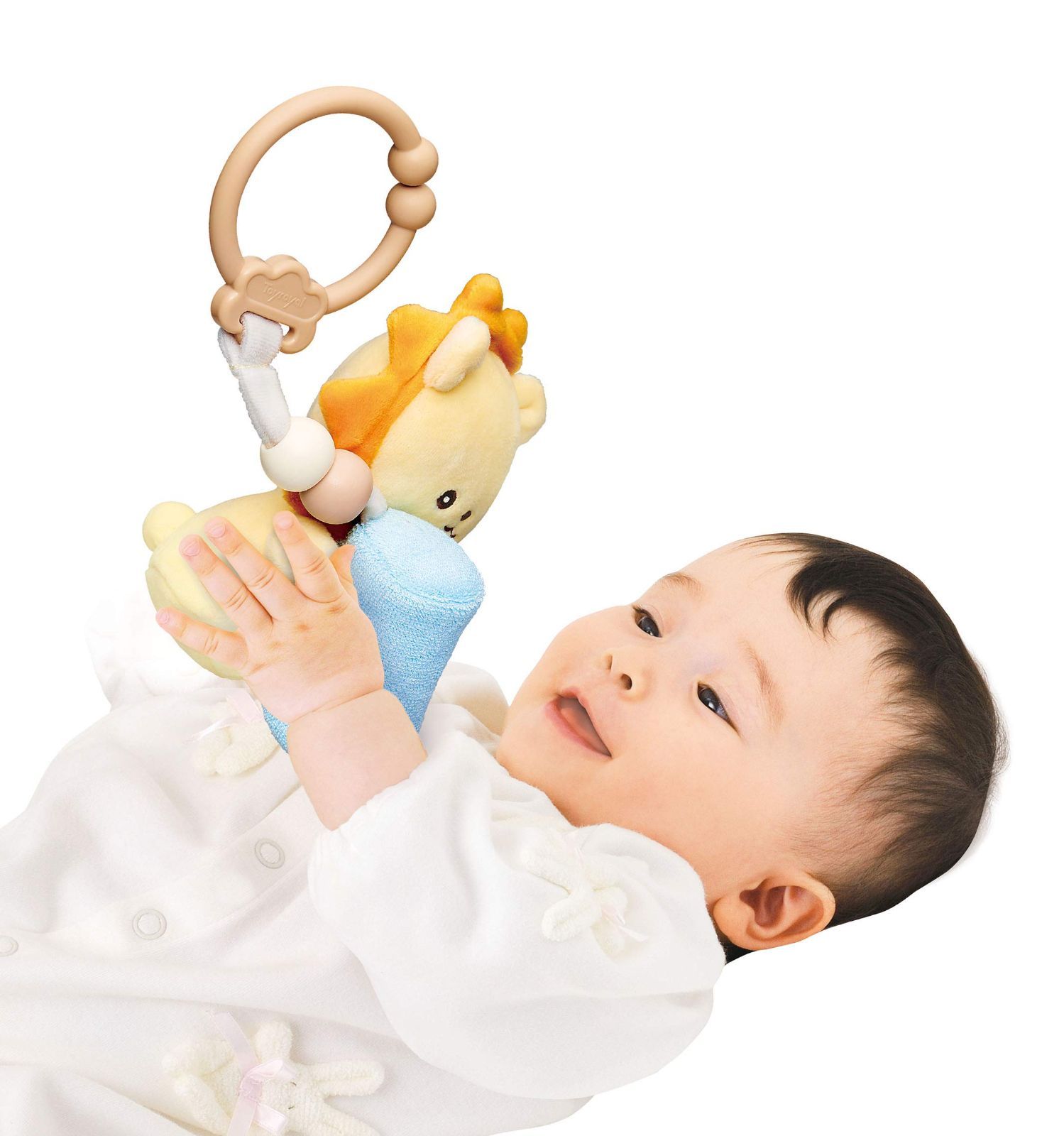 吊り下げられる に ベビーベッド 車 にぎにぎ がらがら お人形 ふわもち素材 一緒にお出かけ ベビーカートイ らいおん おでかけチャイム トイローヤル
