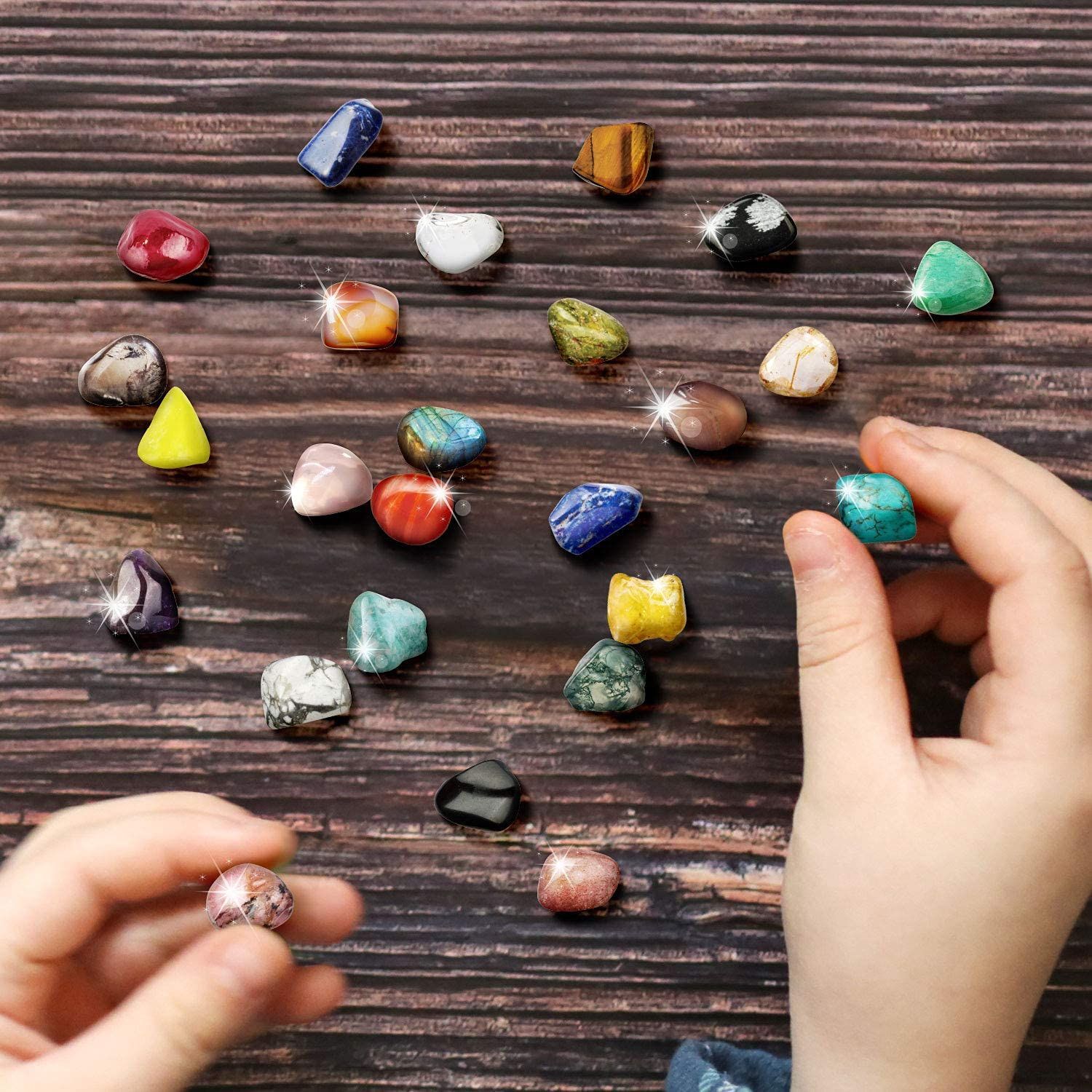 25個セット アメジスト 地質科学キット ジェムストーン 天然鉱石