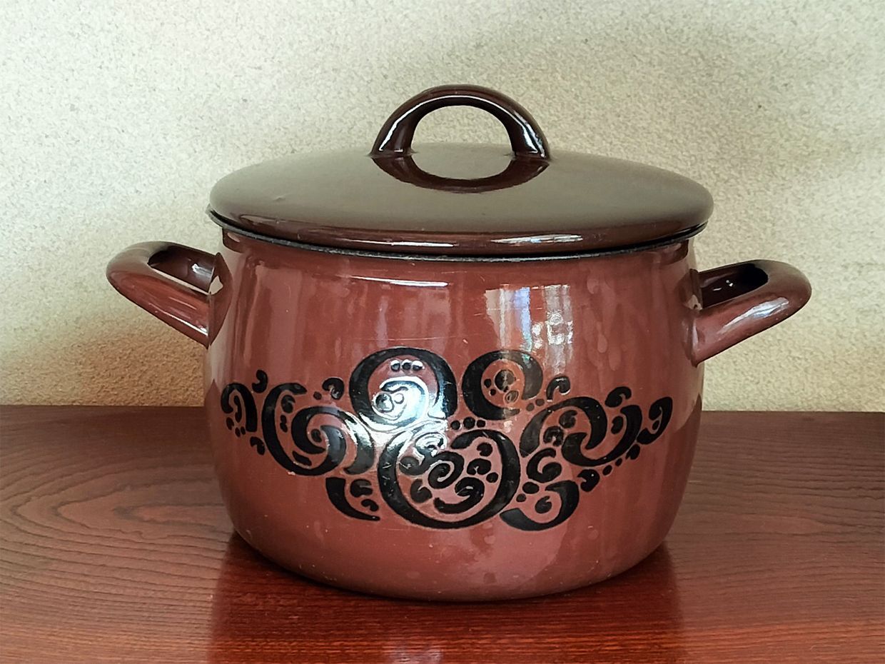 フィネル/FINEL/ホーロー両手鍋/ブラウン/大 - メルカリ