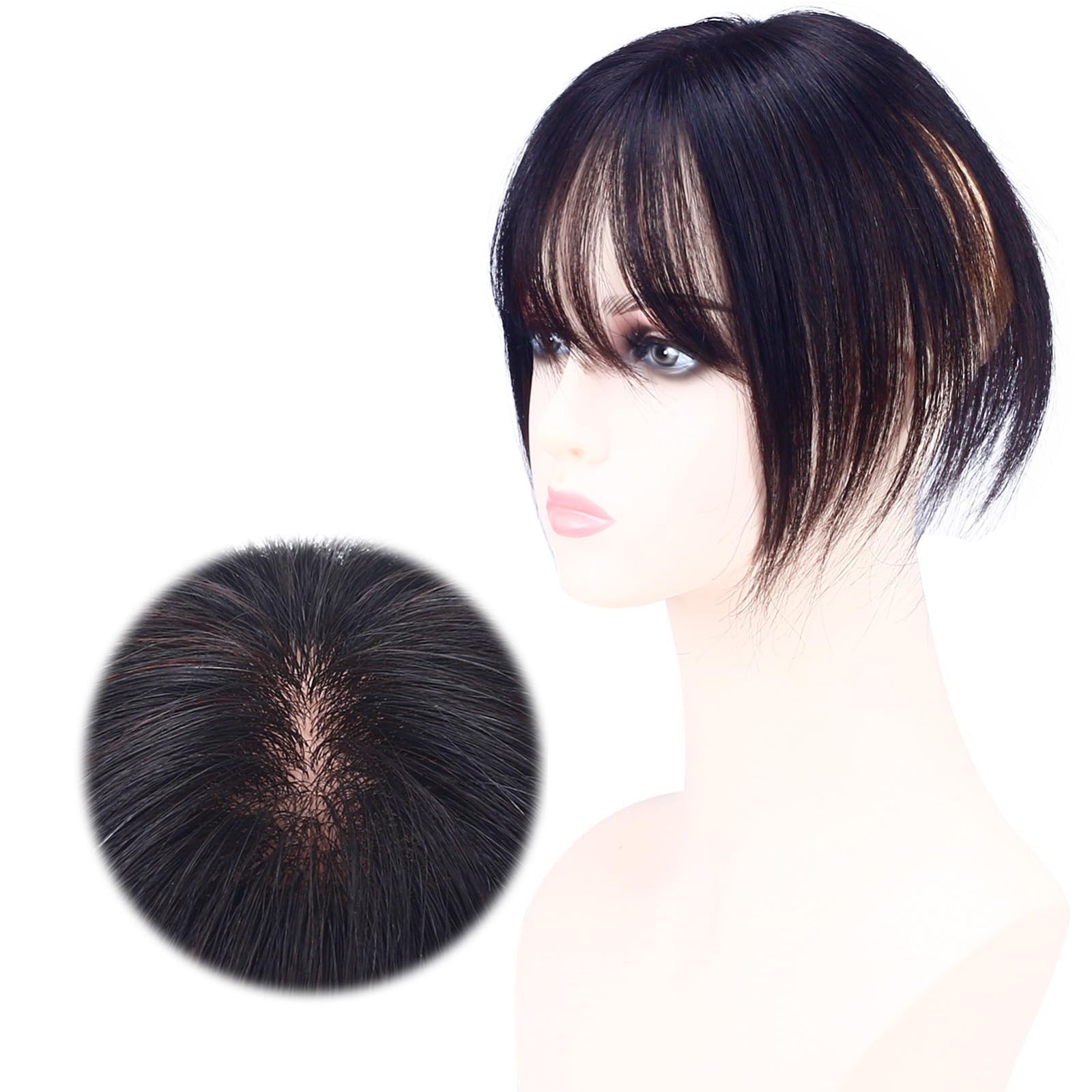 脱毛症 女性用 前髪 ポイントウィッグ かつら ヘアピース 増毛 白髪隠し ボリュームアップ 薄毛 レデイーズ つむじ 医療用ウィッグ 分け目 総手植え 通気性 部分かつら 頭頂部 自然 カツラ ウィッグ 自然色 人毛100 部分ウィッグ 20cm HIY