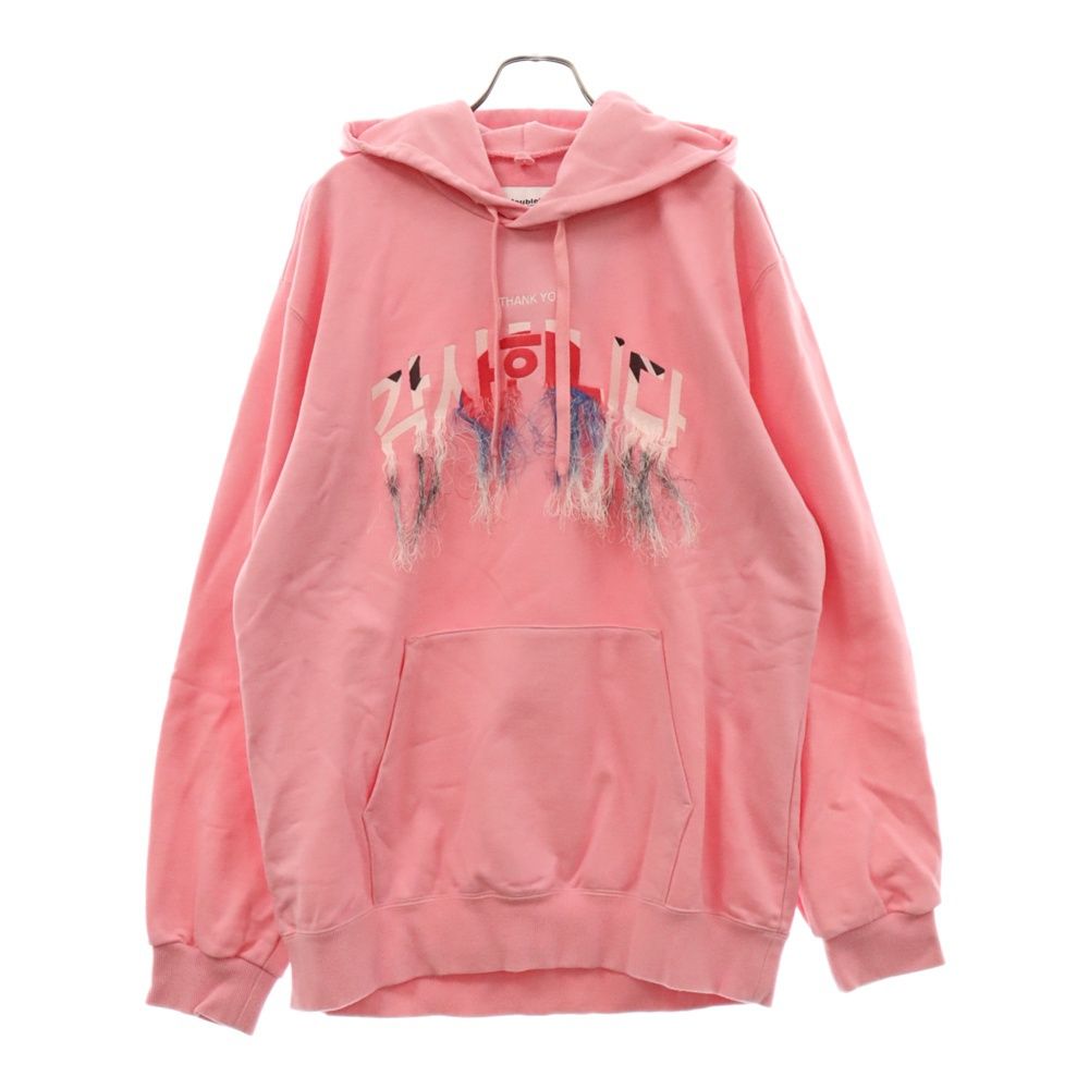 doublet ダブレット 20AW THANK YOU FRINGE EMBROIDERY HOODIE 20AW35CS165 フリンジデザイン プルオーバーフーディーパーカー ホワイト doublet (ダブレット) 20AW THANK YOU FRINGE EMBROIDERY HOODIE