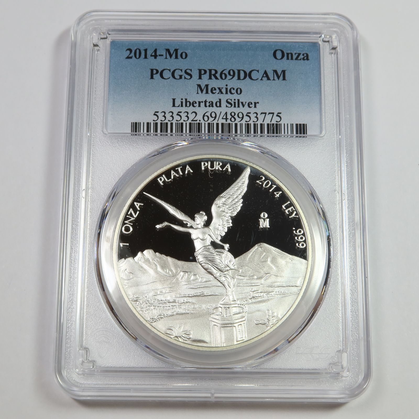 2014 Mo PCGS PR69 DCAM - MEXICO - 1 oz Silver Libertad Onza
