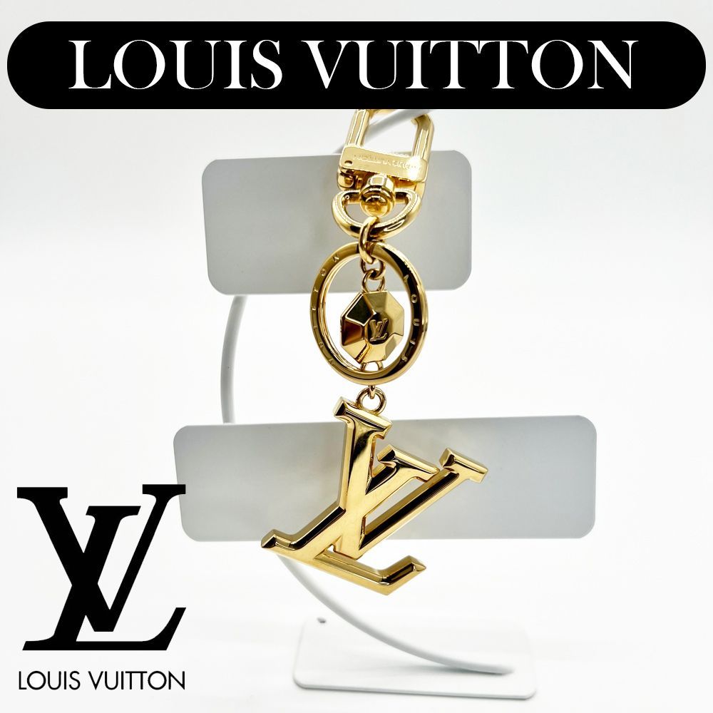 【極美品】ルイヴィトン Louis Vuitton ポルトクレ・LVファセット キーホルダー キーチャーム キーリング ゴールド M65216  送料無料 送料込み