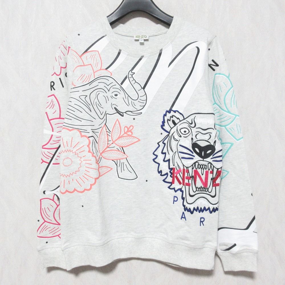 KENZO タイガープリント スウェット ワンピース ピンク Mサイズ ケンゾー KENZO - KENZO ケンゾー ワンピース スウェット 虎 トラ