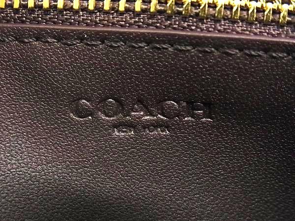 □新品□未使用□ COACH コーチ CF521 PVC×レザー ラウンドファスナー